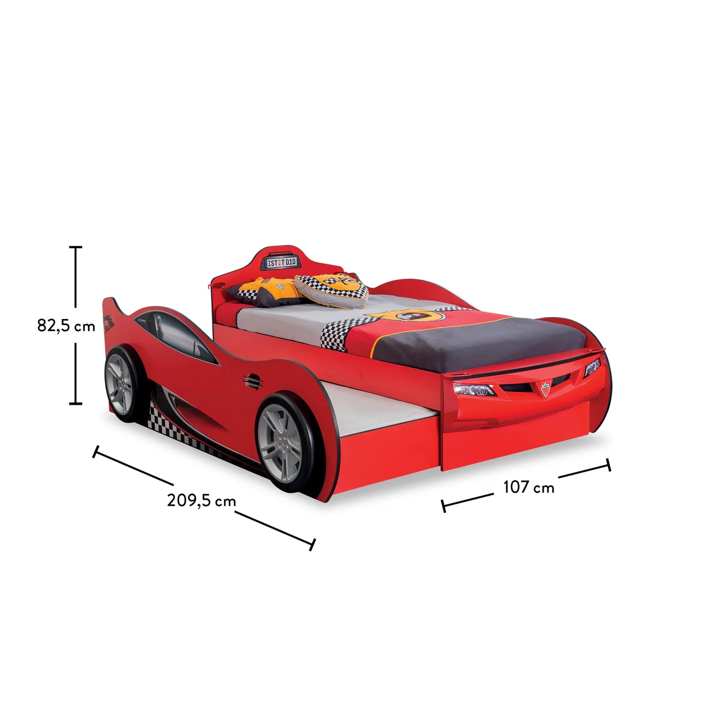 Детско легло-кола Race Cup (с приятел) (червено) (90/190 - 90/180см)