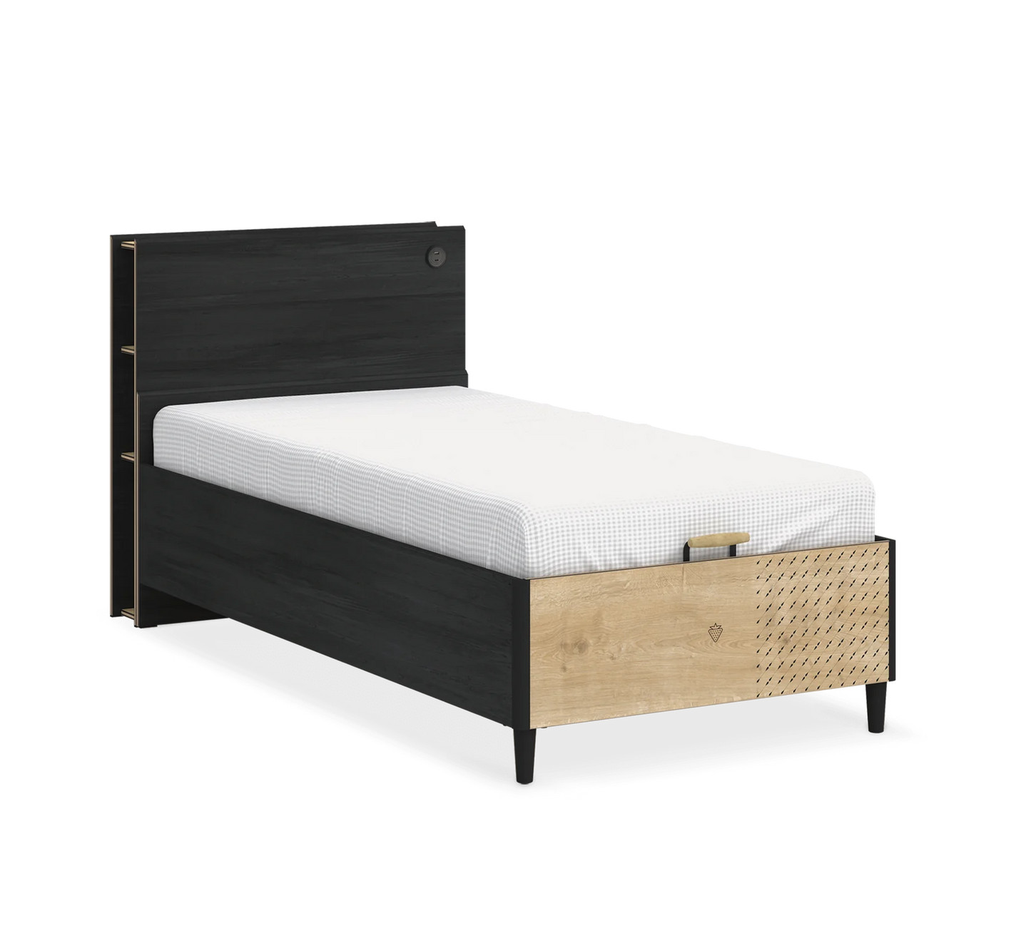 Легло с база без табла Black (100/200см)